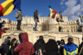 Covid-Reisepass-Demonstranten Testen, Dies Rumänische Abgeordnetenhaus Zu Bestürmen