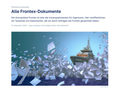 Mit Hilfe von 4.000 Frontex-Dokumente, Die Seitens Einer Deutschen nichtstaatliche Organisation Namhaft Wurden