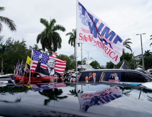 Trump landete in Miami, die Polizei war in Alarmbereitschaft